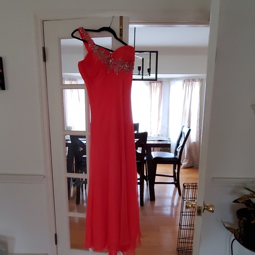 Coral gown